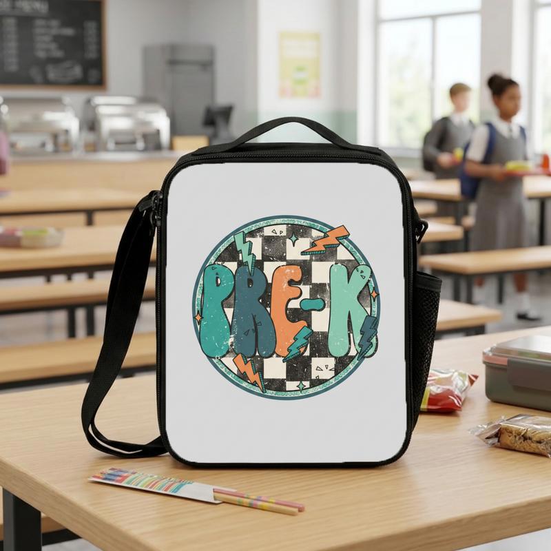 Retro Pre-K Lunch Bag - Checkerboard Kids School Style Lunch Box Bag Retro Pre-K Lunch Bag - Checkerboard Kids School Style Lunch Box Bag