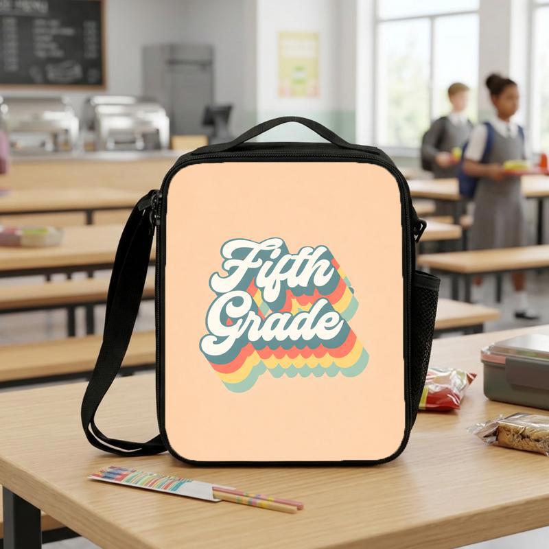 Retro Rainbow Grade Level Lunch Bag - Elementary School Style Lunch Box Bag Retro Rainbow Grade Level Lunch Bag - Elementary School Style Lunch Box Bag
