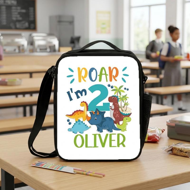 Roar I'm 2 Lunch Bag - Personalized Dino Kids Gift Lunch Box Bag Roar I'm 2 Lunch Bag - Personalized Dino Kids Gift Lunch Box Bag