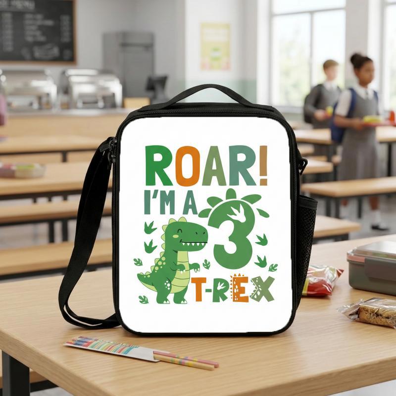 Roar I'm 3 T-Rex - Cute Dino Boys School Lunch Bag Lunch Box Bag Roar I'm 3 T-Rex - Cute Dino Boys School Lunch Bag Lunch Box Bag