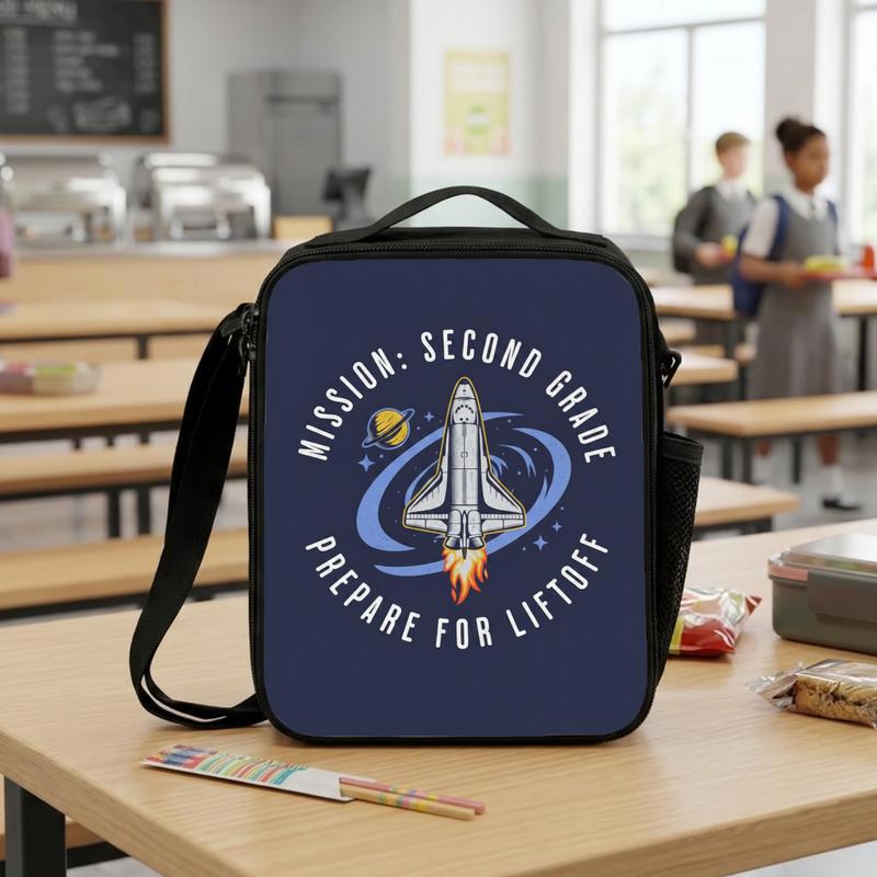 Rocket Lunch Bag Kids - Back To School Second Grade Fun Lunch Box Bag
