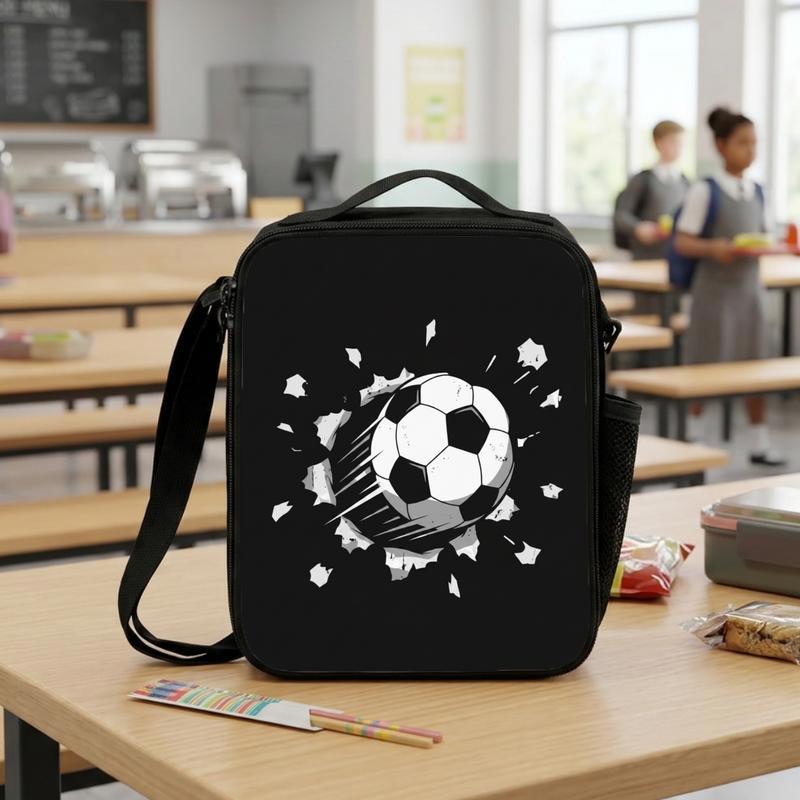 Soccer Ball Smash Lunch Bag - Cool Sports Kids School Bag Lunch Box Bag Soccer Ball Smash Lunch Bag - Cool Sports Kids School Bag Lunch Box Bag