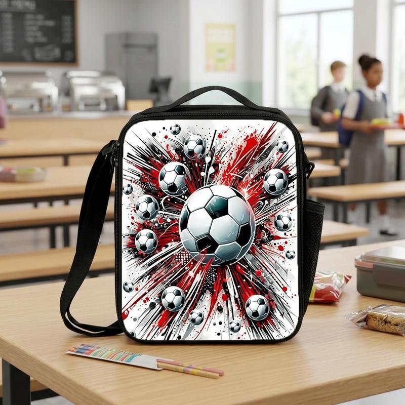 Soccer Graphic Lunch Bag - High Energy Sports Back To School Lunch Box Bag Soccer Graphic Lunch Bag - High Energy Sports Back To School Lunch Box Bag