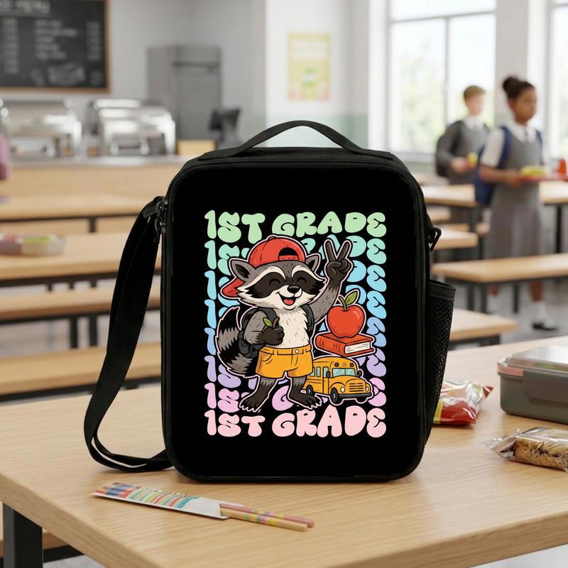 1st Grade Raccoon Lunch Bag - Kids Back To School Gift Lunch Box Bag 1st Grade Raccoon Lunch Bag - Kids Back To School Gift Lunch Box Bag