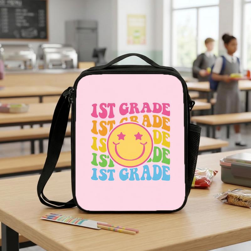 1st Grade Smiley Lunch Bag - Colorful Kids Back To School Lunch Box Bag 1st Grade Smiley Lunch Bag - Colorful Kids Back To School Lunch Box Bag