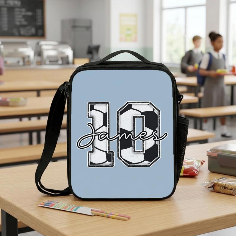 Style Personalized Soccer Lunch Bag With Name And Number Design Lunch Box Bag Style Personalized Soccer Lunch Bag With Name And Number Design Lunch Box Bag