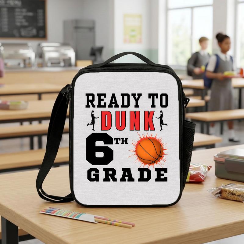 6th Grade Basketball Lunch Bag - Back To School Ready To Dunk Lunch Box Bag