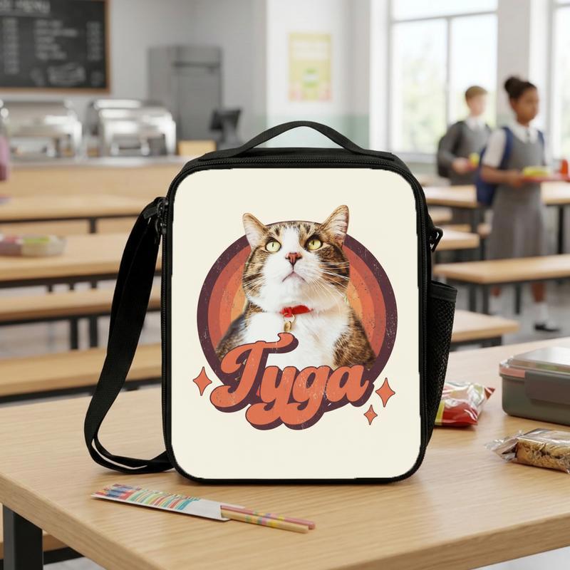 Vibrant Custom Cat Lunch Box Bag Vibrant Custom Cat Lunch Box Bag