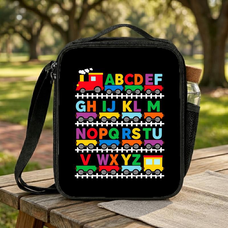 ABC Train Kids Lunch Bag - Alphabet Learning Back To School Lunch Box Bag