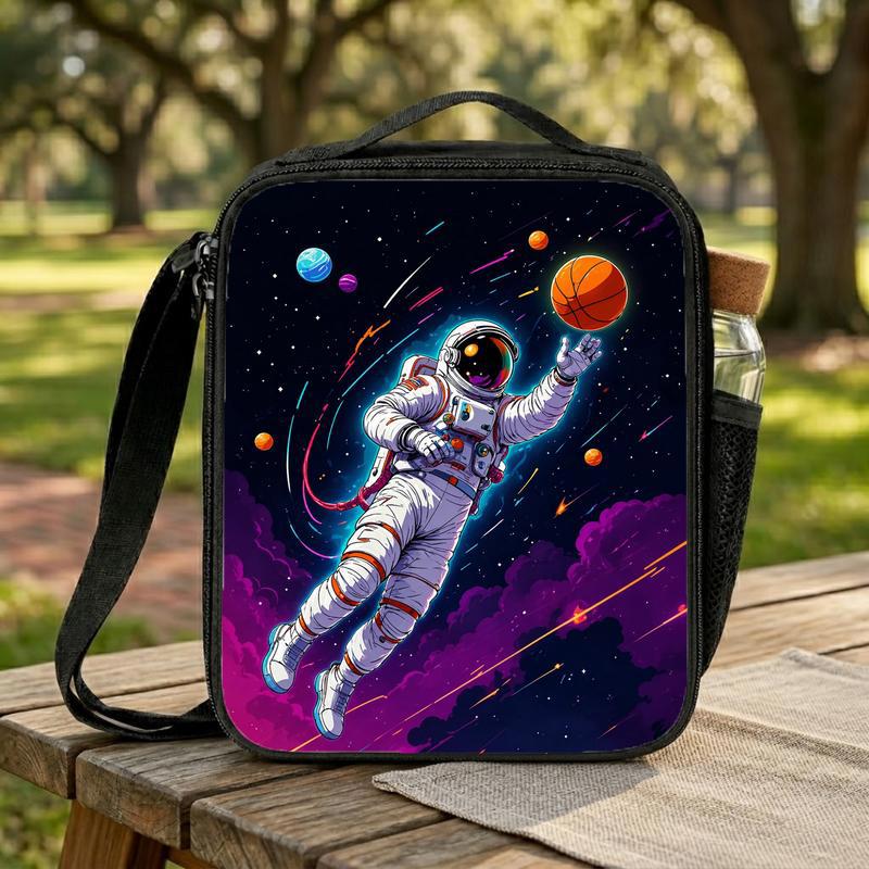 Astronaut Lunch Bag Kids - Space Sports Galaxy Design Lunch Box Bag