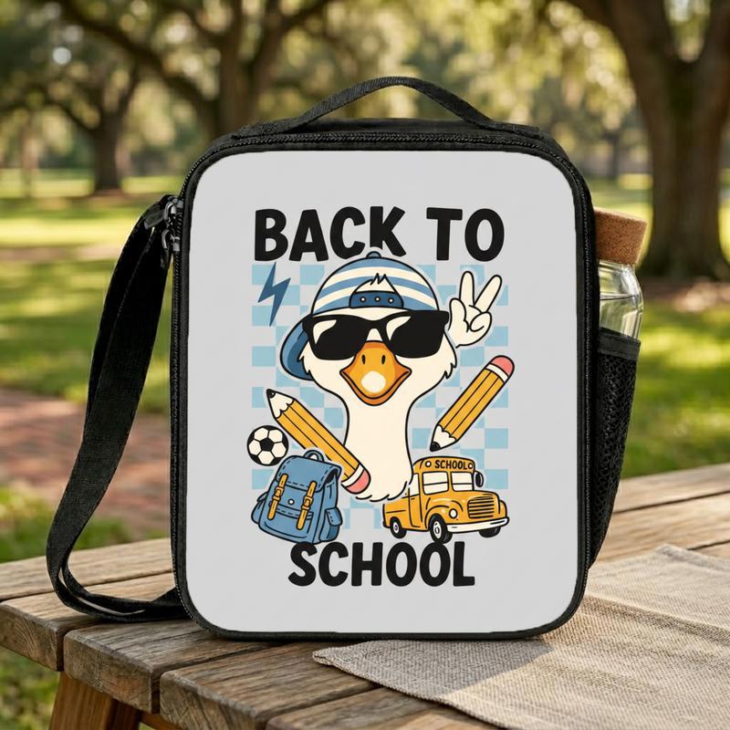 Back To School Goose Lunch Bag - Cool Kids School Lunch Box Bag Back To School Goose Lunch Bag - Cool Kids School Lunch Box Bag