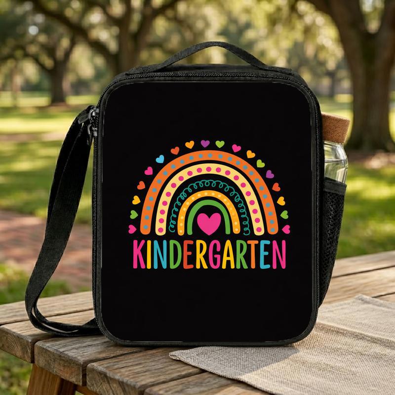Back To School Lunch Bag - Bright Rainbow Kindergarten Style Lunch Box Bag Back To School Lunch Bag - Bright Rainbow Kindergarten Style Lunch Box Bag
