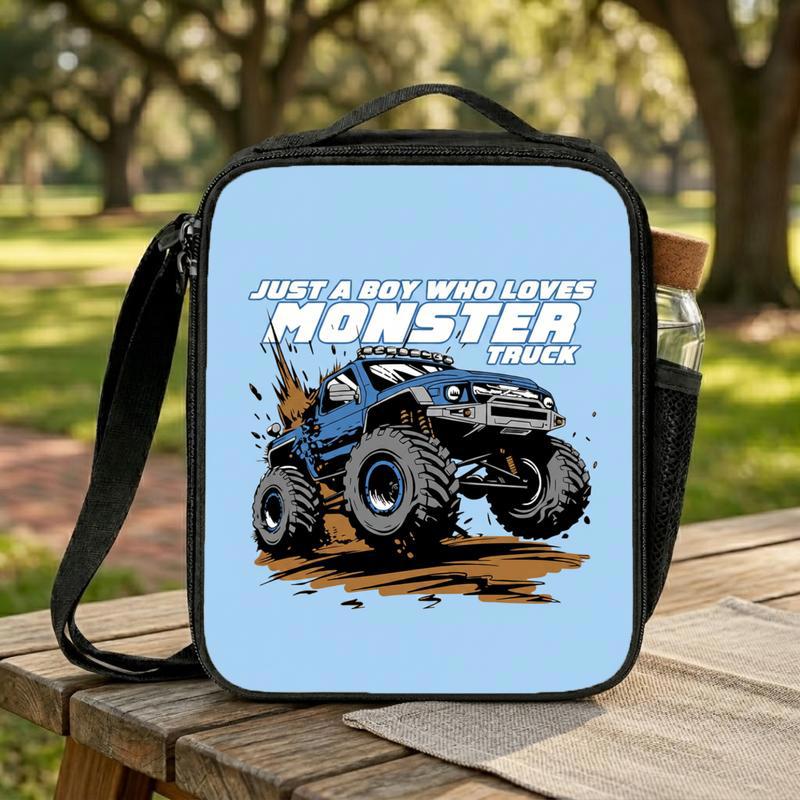 Back To School Lunch Bag For Boys - Just A Boy Who Loves Monster Truck Lunch Box Bag Back To School Lunch Bag For Boys - Just A Boy Who Loves Monster Truck Lunch Box Bag