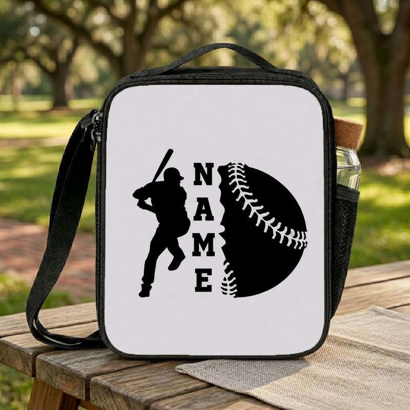 Baseball Silhouette Lunch Bag - Custom Name Kids Bag Lunch Box Bag Baseball Silhouette Lunch Bag - Custom Name Kids Bag Lunch Box Bag
