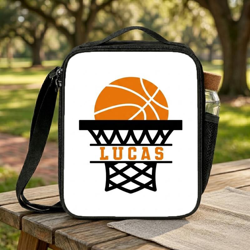 Basketball Name Lunch Bag - Back To School Custom Sport Style Lunch Box Bag Basketball Name Lunch Bag - Back To School Custom Sport Style Lunch Box Bag