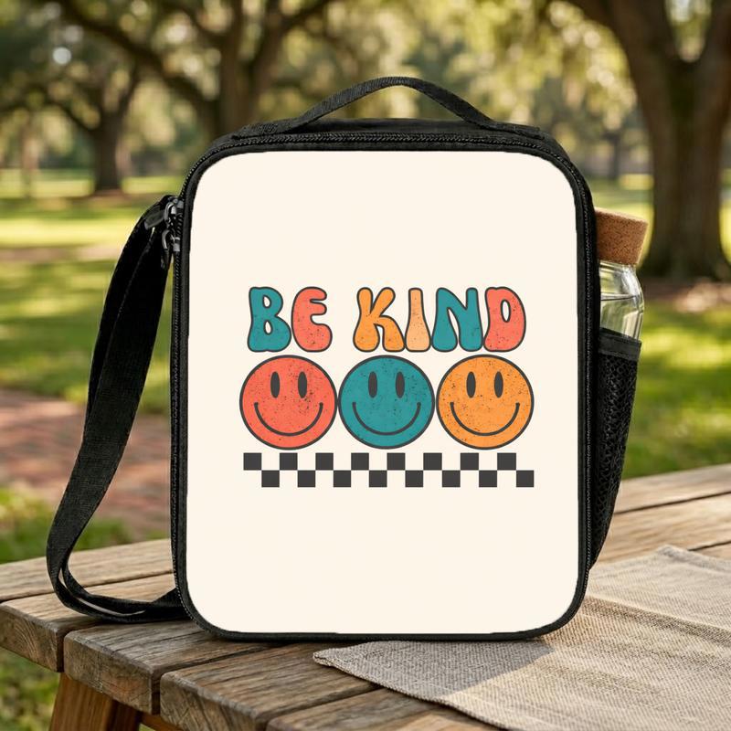 Be Kind Smiley Lunch Bag - Cute School Lunch For Kids Lunch Box Bag Be Kind Smiley Lunch Bag - Cute School Lunch For Kids Lunch Box Bag