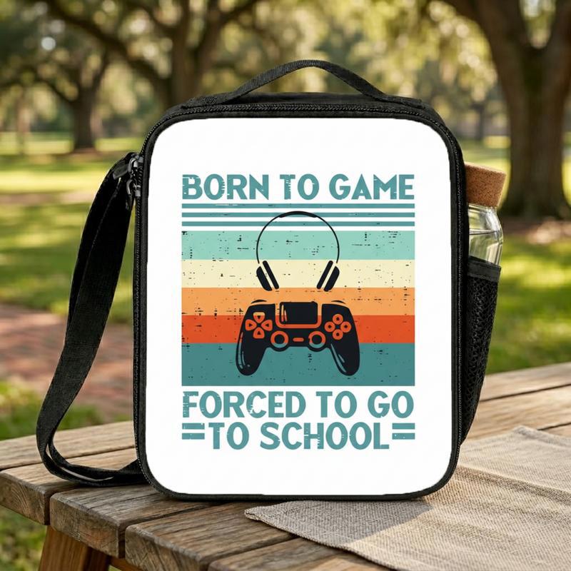 Born To Game Lunch Bag - Funny Back To School Gamer Kids Lunch Box Bag Born To Game Lunch Bag - Funny Back To School Gamer Kids Lunch Box Bag