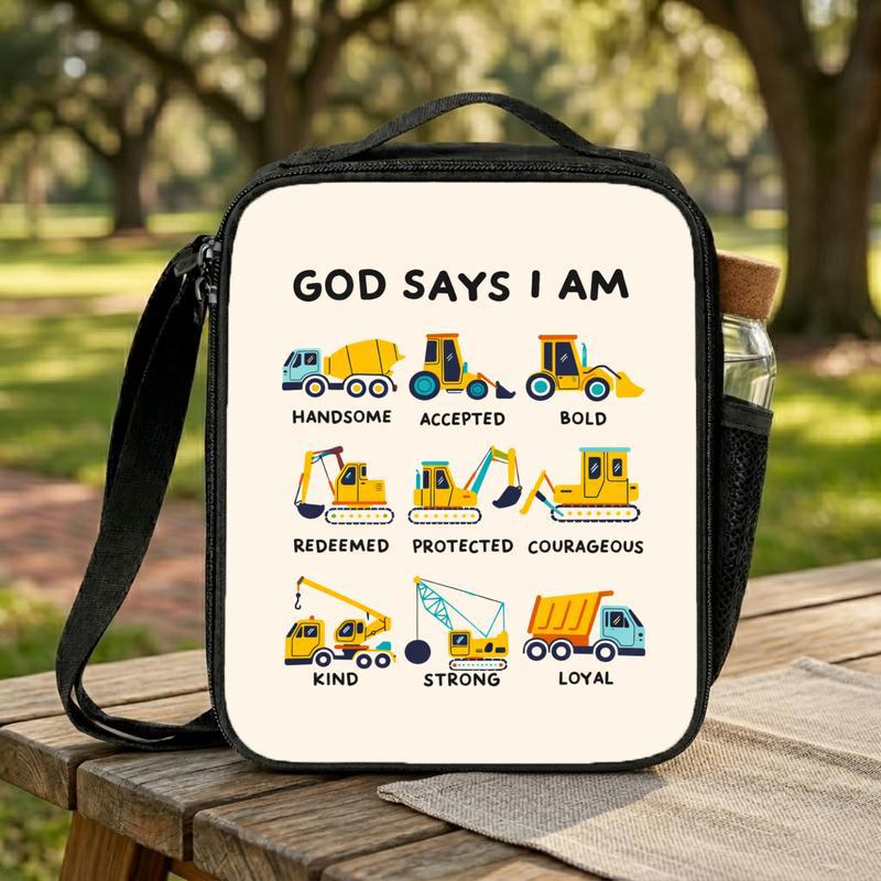 Christian Construction Truck Lunch Bag - Positive Back To School Gift Lunch Box Bag Christian Construction Truck Lunch Bag - Positive Back To School Gift Lunch Box Bag