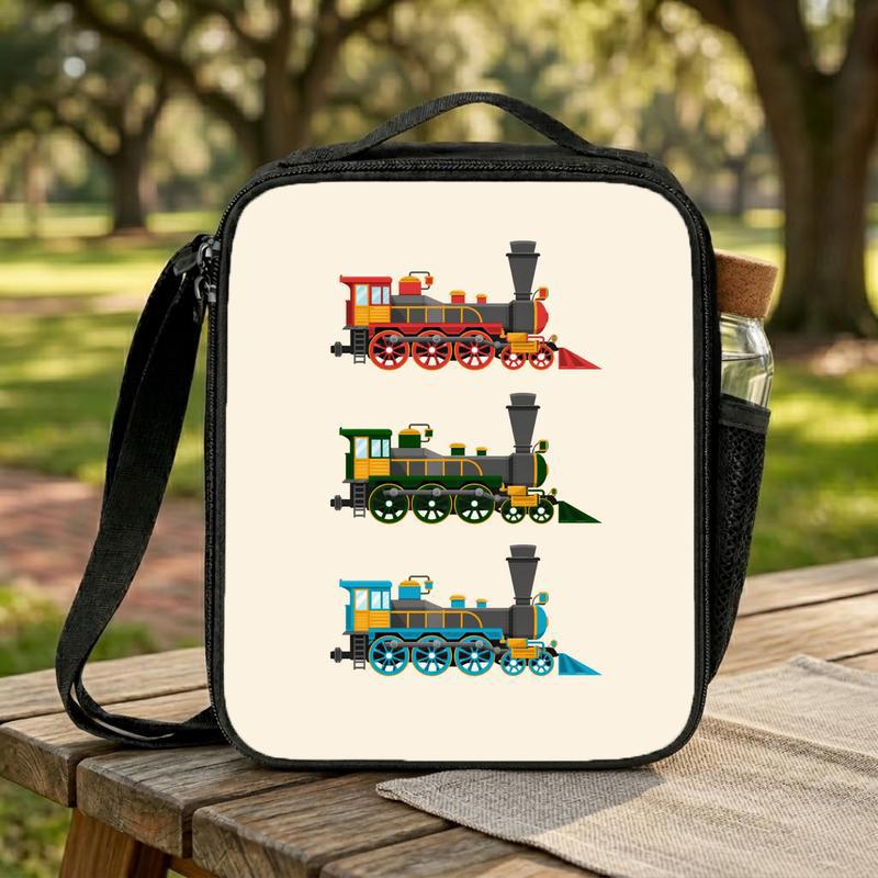 Classic Train Kids School Lunch Bag - Vintage Locomotive Bag Lunch Box Bag Classic Train Kids School Lunch Bag - Vintage Locomotive Bag Lunch Box Bag