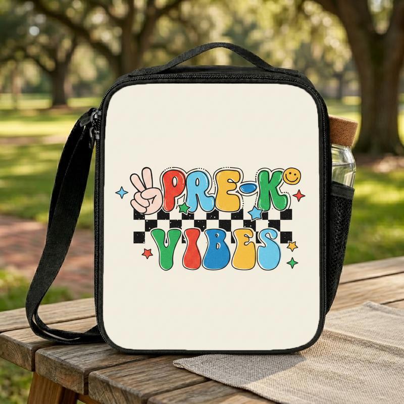 Colorful Pre-K Lunch Bag - Trendy Kids School Lunch Box Bag Colorful Pre-K Lunch Bag - Trendy Kids School Lunch Box Bag
