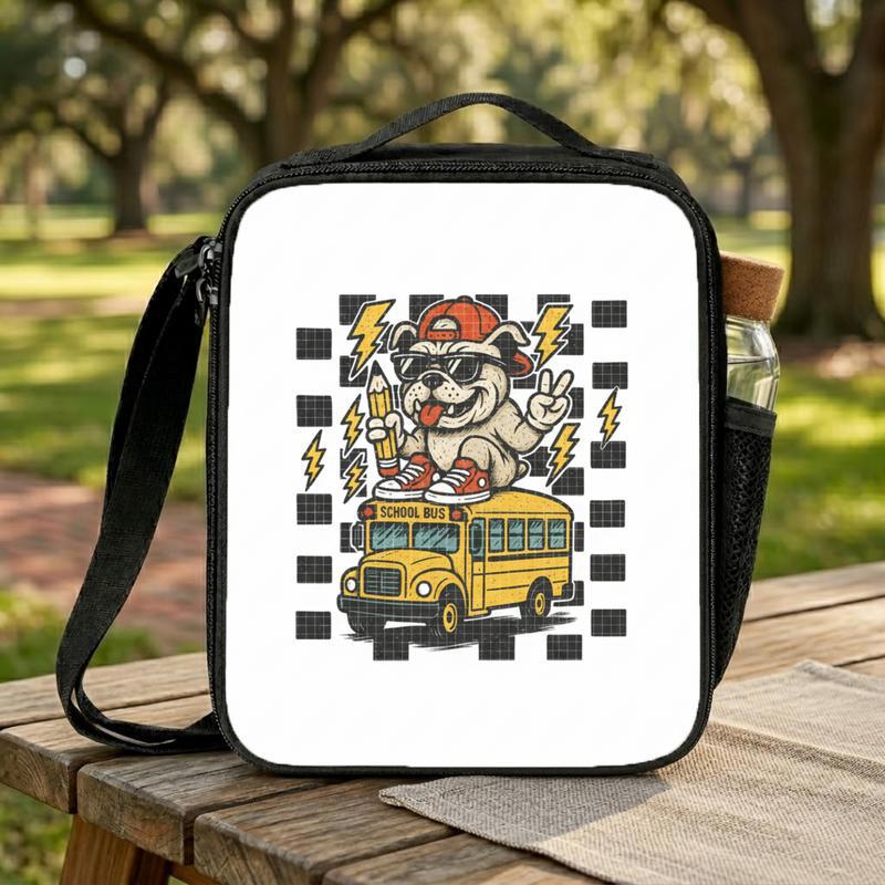 Cool Bulldog Back To School PNG _ Kids School Shirt Design Lunch Box Bag Cool Bulldog Back To School PNG _ Kids School Shirt Design Lunch Box Bag