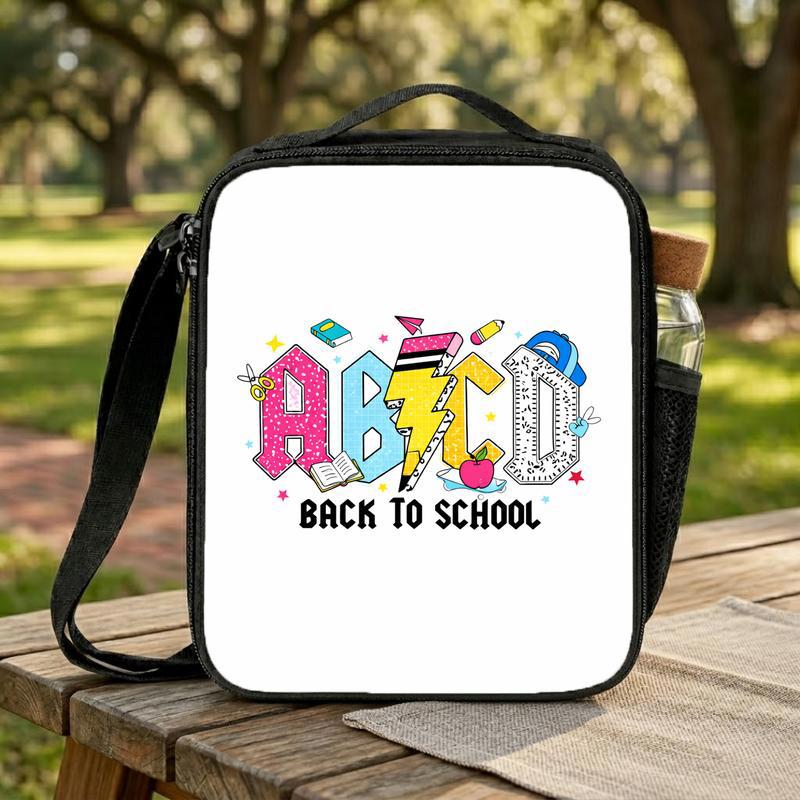 Cool Kids Lunch Bag - ABC Lightning Back To School Design Lunch Box Bag Cool Kids Lunch Bag - ABC Lightning Back To School Design Lunch Box Bag
