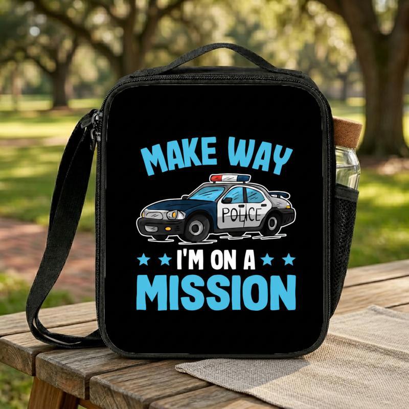 Cool Kids Police Car Lunch Bag - Make Way Mission Back To School Lunch Box Bag Cool Kids Police Car Lunch Bag - Make Way Mission Back To School Lunch Box Bag