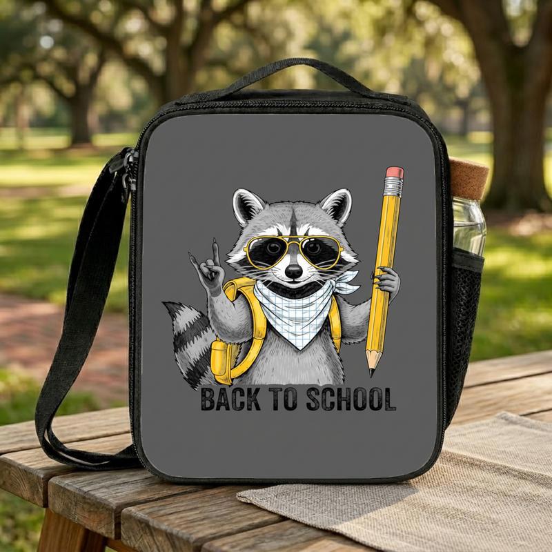 Cool Raccoon Lunch Bag Kids - Funny Back To School Boys Lunch Box Bag