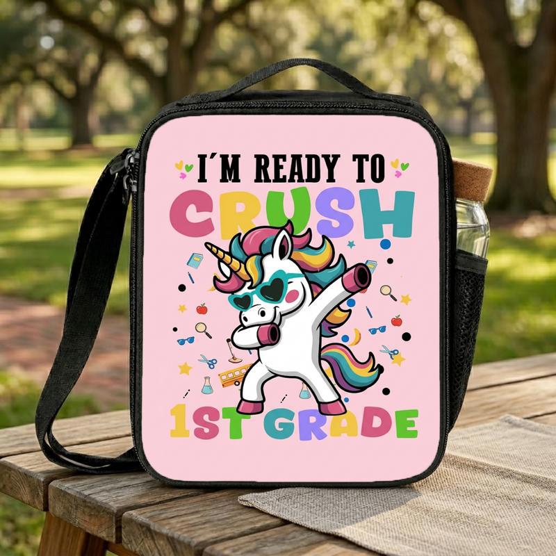 Crush First Grade Lunch Bag - Fun Unicorn Kids Style Lunch Box Bag Crush First Grade Lunch Bag - Fun Unicorn Kids Style Lunch Box Bag