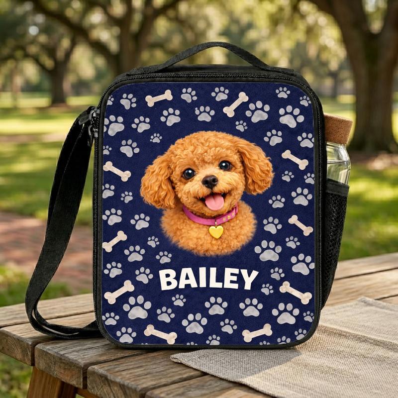 Custom Dog Portrait Lunch Box Bag