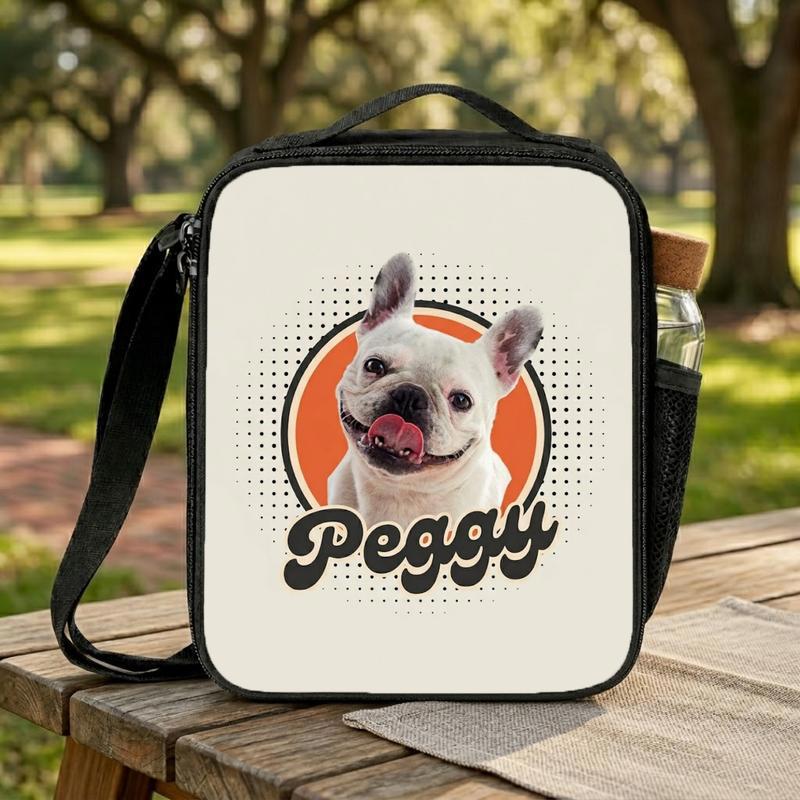 Custom Kid Shirt Pet Photo + Name Custom Dog Portrait Personalized Shirt Custom T Shirts Cat Shirt Tee Dog Shirt For Kids Dog Face Shirt Lunch Box Bag