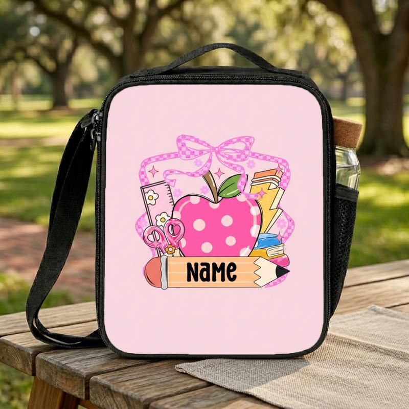 Custom Kids Name Back To School Shirt Shirt, Toddler Kid Kindergarten Shirt With Name, First Day Of School Shirt, Pencil Kids Name Shirt Lunch Box Bag