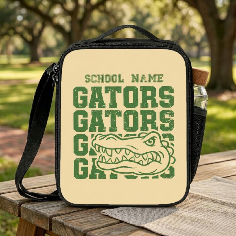 Custom Middle School Mascot Lunch Bag - School Spirit Style Lunch Box Bag
