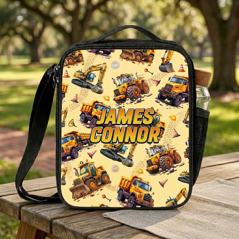Custom Name Truck Lunch Bag For Boys - Cool Back To School Lunch Box Bag Custom Name Truck Lunch Bag For Boys - Cool Back To School Lunch Box Bag