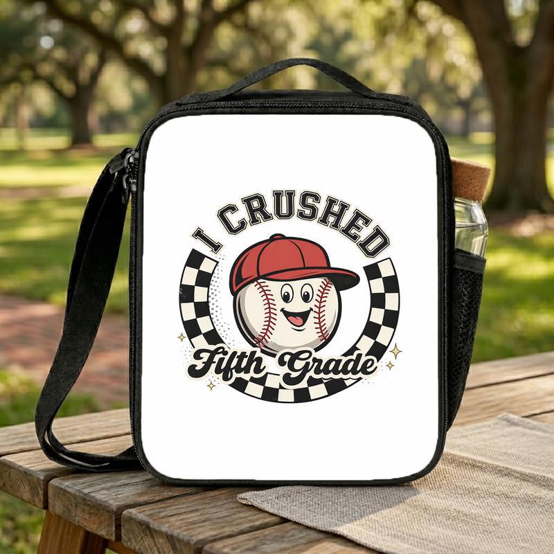 Cute Baseball Lunch Bag - Back To School Cartoon Kids Sport Lunch Box Bag