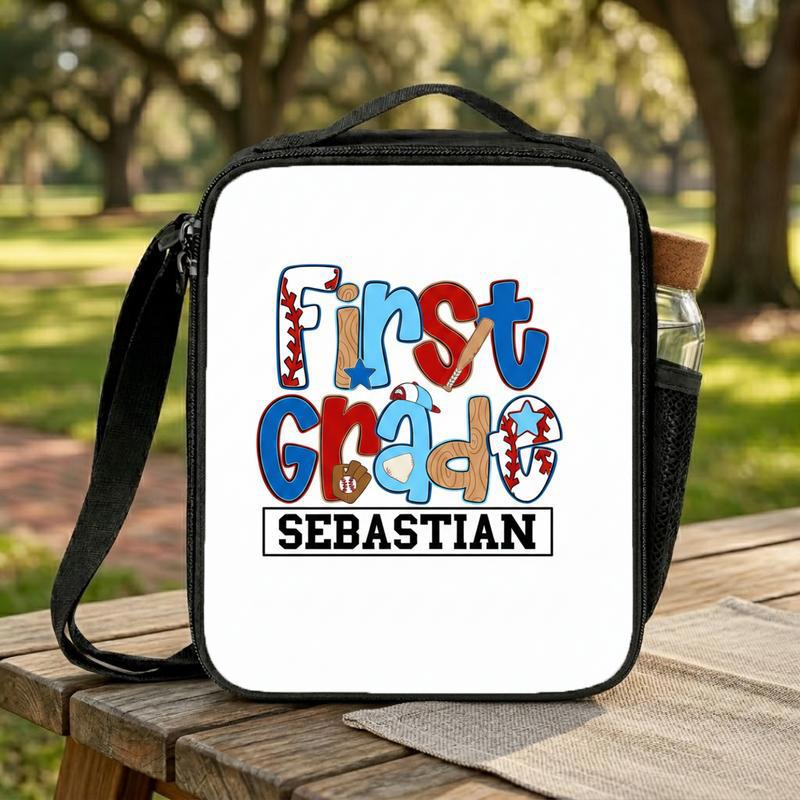 Cute First Grade Lunch Bag - Name Personalized Kids Bag Lunch Box Bag Cute First Grade Lunch Bag - Name Personalized Kids Bag Lunch Box Bag