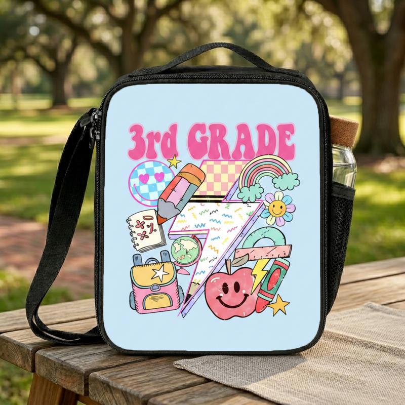 Elementary School Custom Grade Lunch Bag - Fun Learning Vibes Lunch Box Bag Elementary School Custom Grade Lunch Bag - Fun Learning Vibes Lunch Box Bag