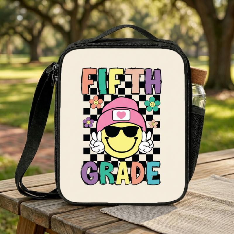 Fifth Grade Smiley Lunch Bag - Cool Kids Back To School Lunch Box Bag