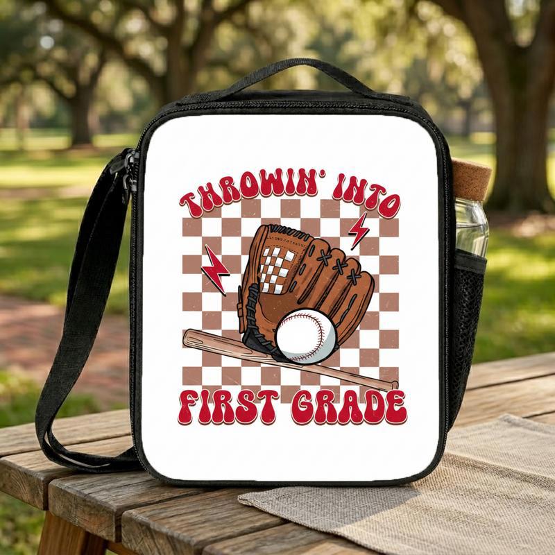 First Grade Baseball Lunch Bag - Back To School Retro Kids Lunch Box Bag First Grade Baseball Lunch Bag - Back To School Retro Kids Lunch Box Bag