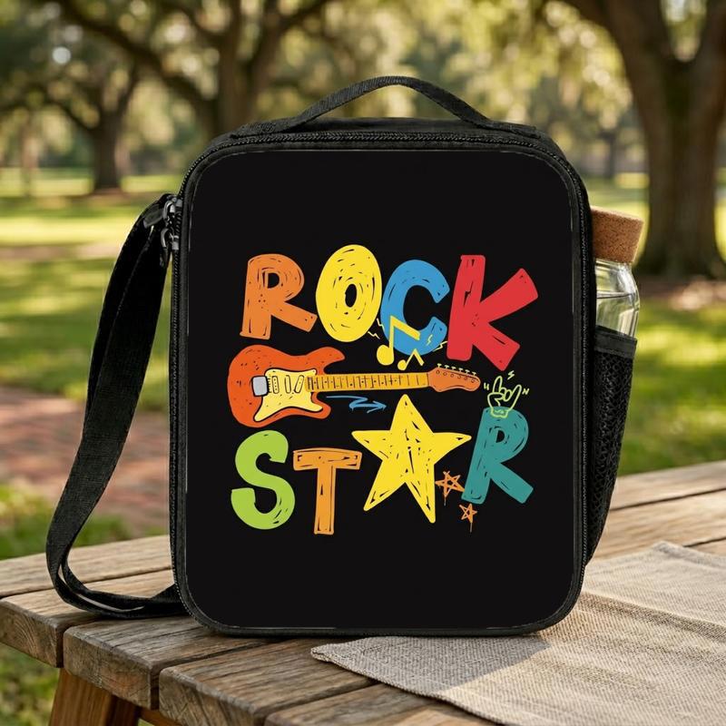 Fun Music Lunch Bag With Rockstar Style For Cool Students Lunch Box Bag