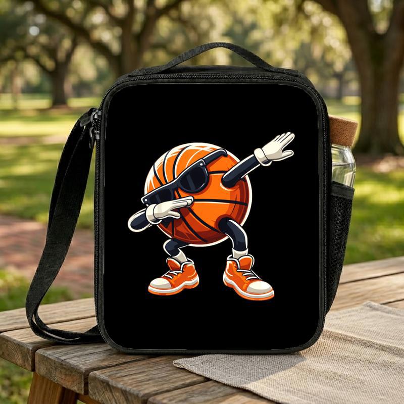 Funny Basketball Lunch Bag - Back To School Dabbing Ball Design Lunch Box Bag Funny Basketball Lunch Bag - Back To School Dabbing Ball Design Lunch Box Bag