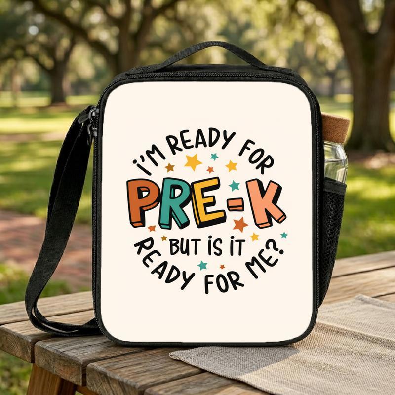 Funny Pre-K Lunch Bag - Ready For School Kids Lunch Box Bag Funny Pre-K Lunch Bag - Ready For School Kids Lunch Box Bag