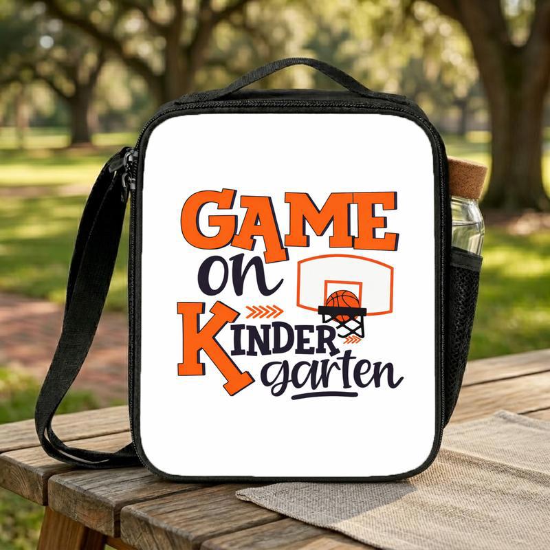 Game On Kindergarten Lunch Bag - Basketball Back To School Kid Lunch Box Bag Game On Kindergarten Lunch Bag - Basketball Back To School Kid Lunch Box Bag
