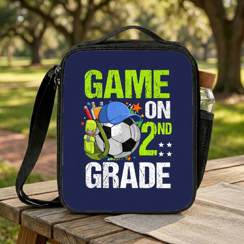 Game On 2nd Grade Lunch Bag - Boys Back To School Soccer Lunch Box Bag Game On 2nd Grade Lunch Bag - Boys Back To School Soccer Lunch Box Bag