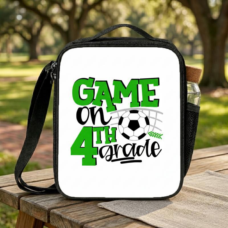Game On 4th Grade Soccer Lunch Bag - Back To School Sports Spririt Lunch Box Bag Game On 4th Grade Soccer Lunch Bag - Back To School Sports Spririt Lunch Box Bag