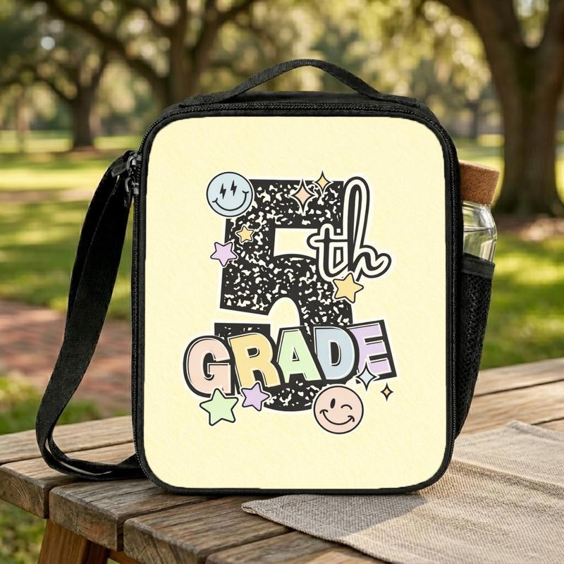 Grunge 5th Grade Lunch Bag - Elementary School Trendy Look Lunch Box Bag Grunge 5th Grade Lunch Bag - Elementary School Trendy Look Lunch Box Bag