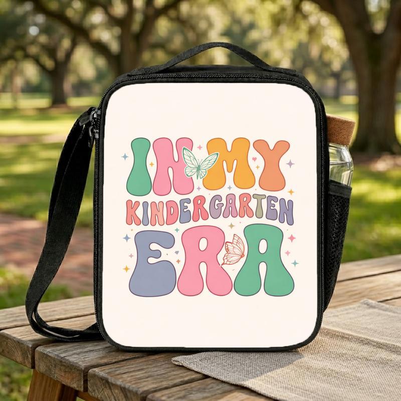 In My Kindergarten Era Lunch Bag - Cute Retro School Kids Lunch Box Bag