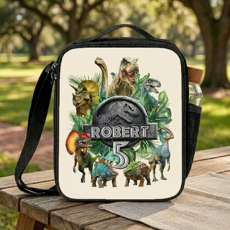 Jurassic Dino Lunch Bag - Personalized Kids School Lunch Box Bag Jurassic Dino Lunch Bag - Personalized Kids School Lunch Box Bag