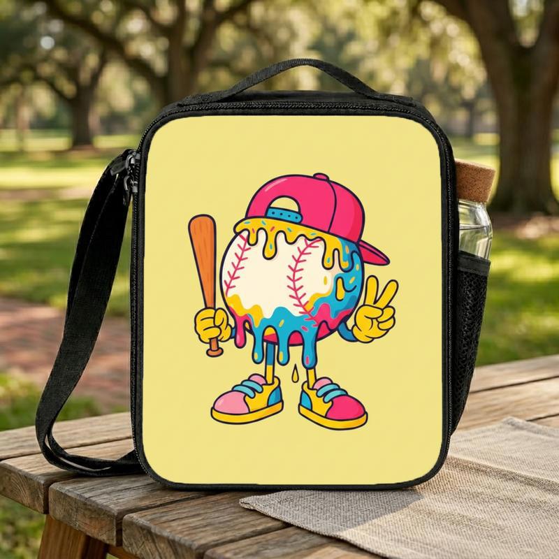Kawaii Baseball Lunch Bag - Cartoon Sport Kids Design Lunch Box Bag Kawaii Baseball Lunch Bag - Cartoon Sport Kids Design Lunch Box Bag