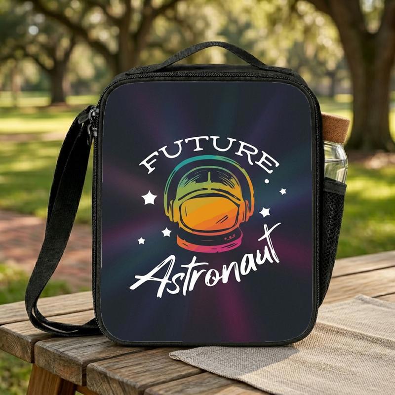 Kids Lunch Bag Future Astronaut - Space Retro Style Lunch Box Bag